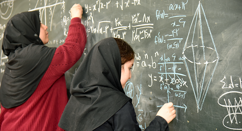 Still image from Secrets of the Surface: The Mathematical Vision of Maryam Mirzakhani.